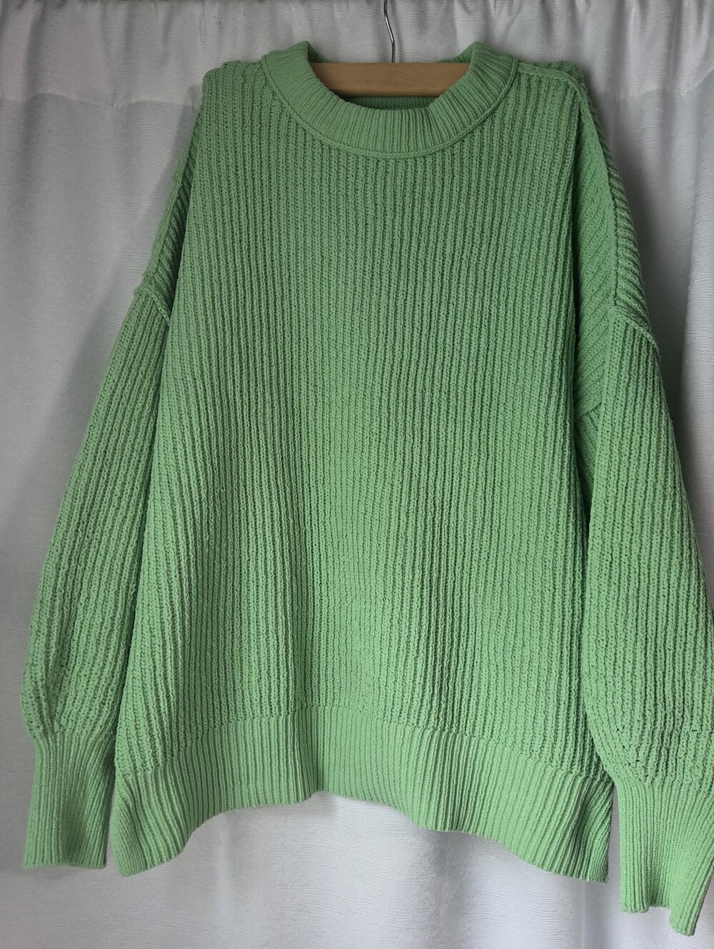 aerie Mint Green Ribbed Crewneck Sweater